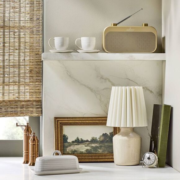 Portable Brass Finish AM/FM Bluetooth Radio - Hear Blue - Picture 2 of 4